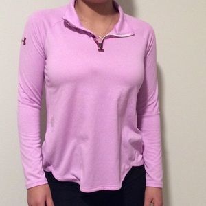 Purple under armour athletic shirt.